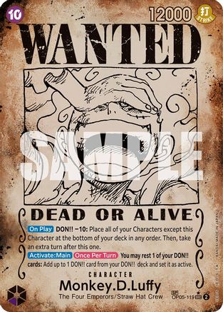 Monkey.D.Luffy (Wanted Poster) (OP05-119) [Emperors in the New World] Foil One Piece Single Bandai
