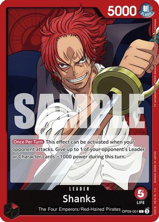 Shanks (001) (OP09-001) [Emperors in the New World] One Piece Single Bandai