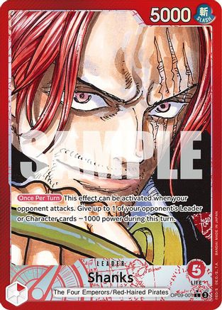 Shanks (001) (Parallel) (OP09-001) [Emperors in the New World] Foil One Piece Single Bandai