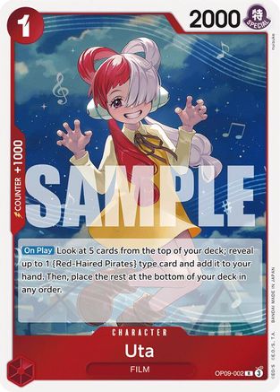 Uta (OP09-002) [Emperors in the New World] Foil One Piece Single Bandai