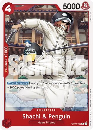 Shachi & Penguin (OP09-003) [Emperors in the New World] One Piece Single Bandai