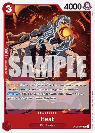 Heat (OP09-007) [Emperors in the New World] One Piece Single Bandai