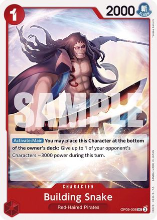 Building Snake (OP09-008) [Emperors in the New World] One Piece Single Bandai