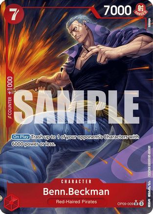 Benn.Beckman (Parallel) (OP09-009) [Emperors in the New World] Foil One Piece Single Bandai