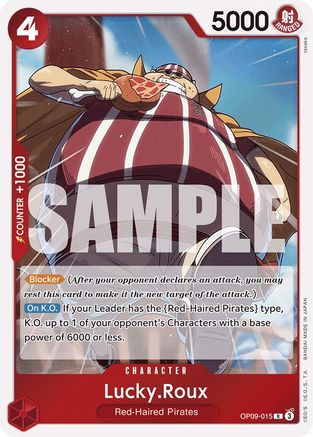 Lucky.Roux (OP09-015) [Emperors in the New World] Foil One Piece Single Bandai