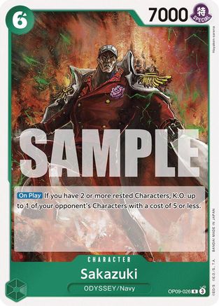 Sakazuki (OP09-026) [Emperors in the New World] Foil One Piece Single Bandai