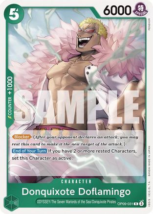 Donquixote Doflamingo (OP09-031) [Emperors in the New World] Foil One Piece Single Bandai