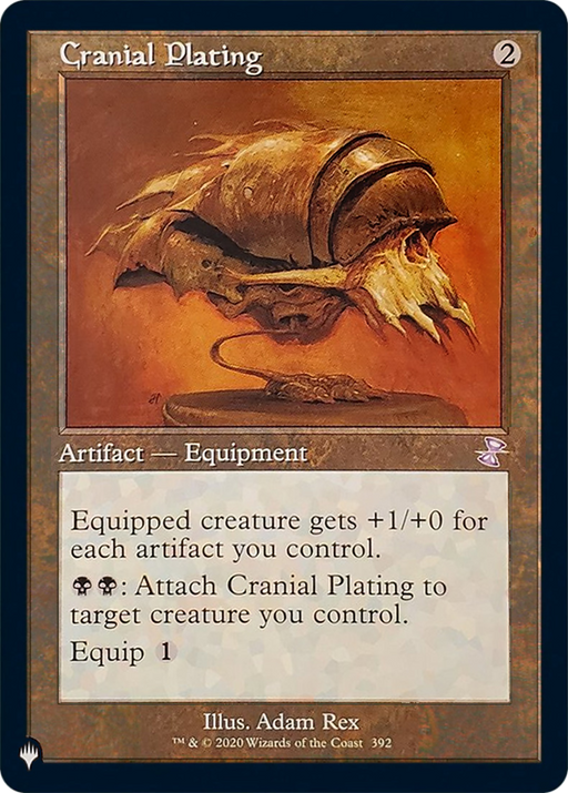 Cranial Plating (LIST-TSR-392) [Mystery Booster] The List MTG Single Wizards of the Coast