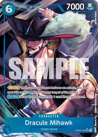 Dracule Mihawk (Parallel) (OP09-048) [Emperors in the New World] Foil One Piece Single Bandai