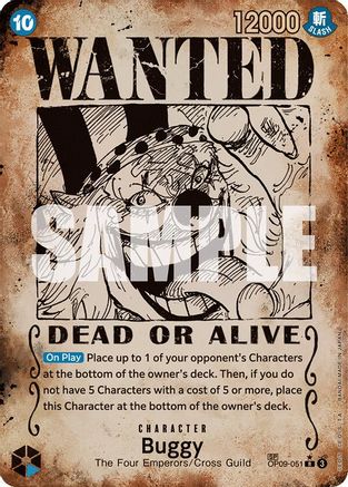 Buggy (051) (Wanted Poster) (OP09-051) [Emperors in the New World] Foil One Piece Single Bandai