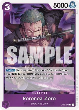 Roronoa Zoro (076) (OP09-076) [Emperors in the New World] Foil One Piece Single Bandai