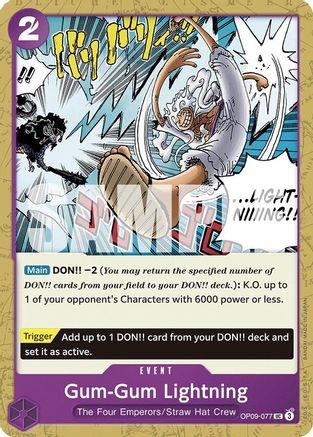 Gum-Gum Lightning (OP09-077) [Emperors in the New World] One Piece Single Bandai