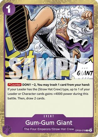 Gum-Gum Giant (OP09-078) [Emperors in the New World] Foil One Piece Single Bandai