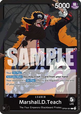 Marshall.D.Teach (081) (OP09-081) [Emperors in the New World] One Piece Single Bandai