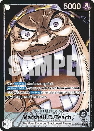 Marshall.D.Teach (081) (Parallel) (OP09-081) [Emperors in the New World] Foil One Piece Single Bandai