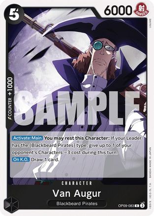 Van Augur (OP09-083) [Emperors in the New World] Foil One Piece Single Bandai