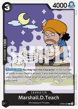 Marshall.D.Teach (092) (OP09-092) [Emperors in the New World] One Piece Single Bandai
