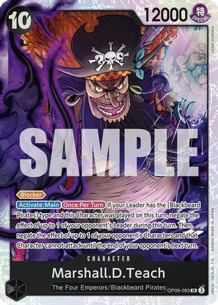 Marshall.D.Teach (093) (OP09-093) [Emperors in the New World] Foil One Piece Single Bandai