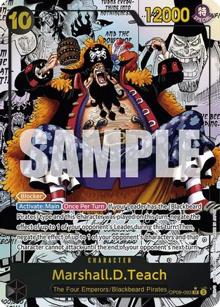 Marshall.D.Teach (093) (Manga) (OP09-093) [Emperors in the New World] Foil One Piece Single Bandai