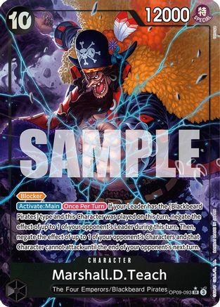 Marshall.D.Teach (093) (Alternate Art) (OP09-093) [Emperors in the New World] Foil One Piece Single Bandai