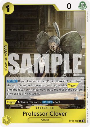Professor Clover (OP09-102) [Emperors in the New World] Foil One Piece Single Bandai