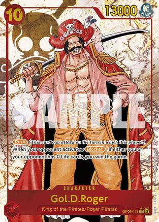 Gol.D.Roger (Alternate Art) (OP09-118) [Emperors in the New World] Foil One Piece Single Bandai