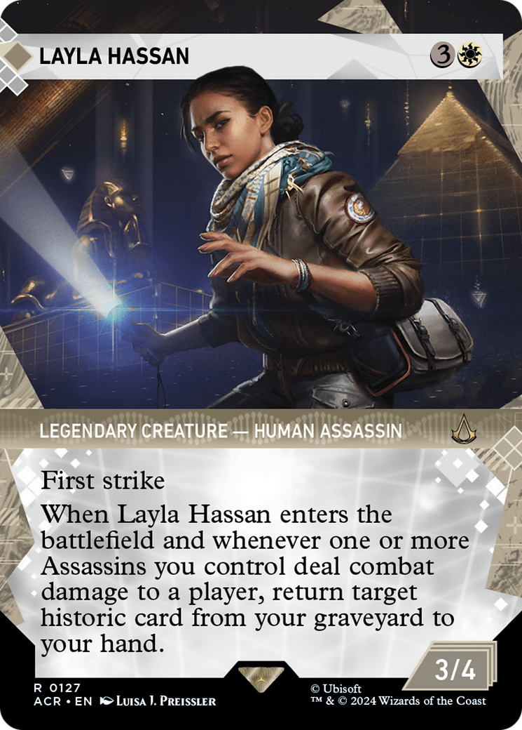 Layla Hassan (ACR-127) [Assassin's Creed] (Showcase) (Borderless) Foil MTG Single Wizards of the Coast