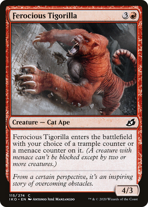 Ferocious Tigorilla (IKO-115) [Ikoria: Lair of Behemoths] MTG Single Wizards of the Coast