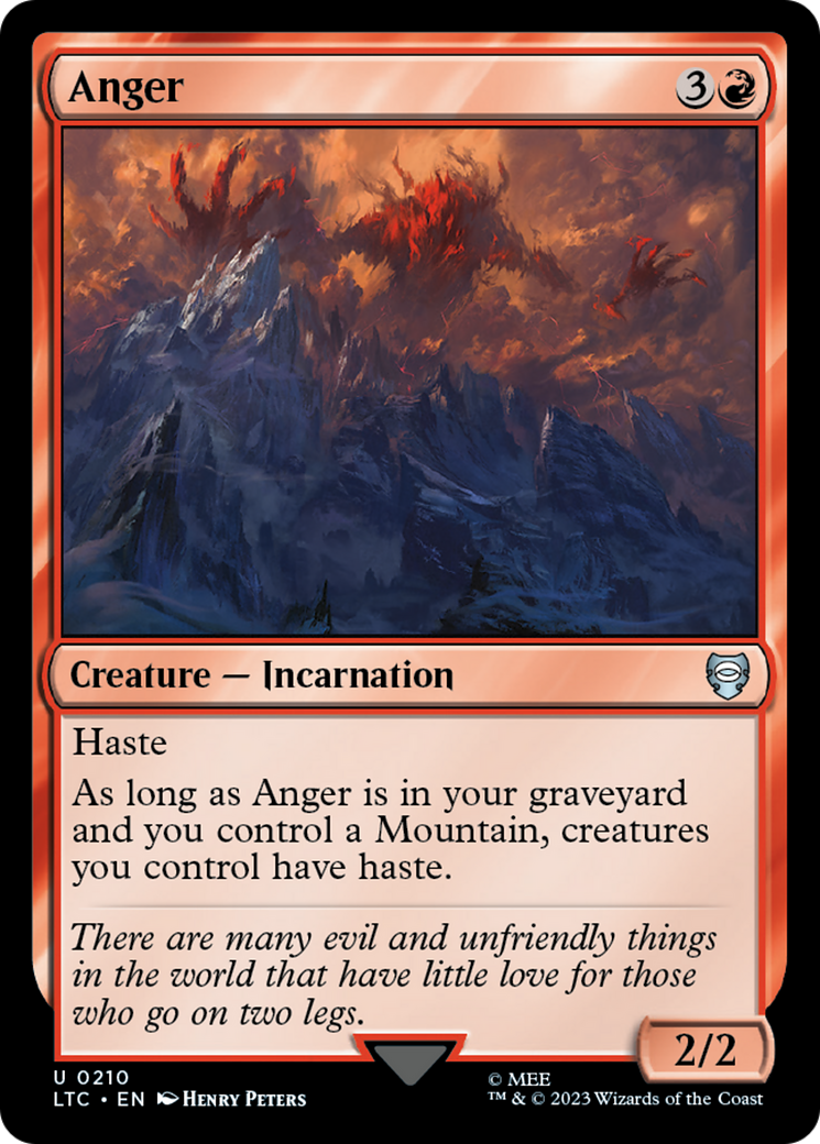 Anger (LTC-210) [Tales of Middle-earth Commander] MTG Single Wizards of the Coast