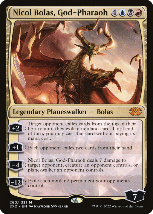 Nicol Bolas, God-Pharaoh (2X2-260) [Double Masters 2022] MTG Single Wizards of the Coast