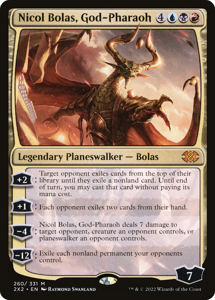Nicol Bolas, God-Pharaoh (2X2-260) [Double Masters 2022] Foil MTG Single Wizards of the Coast