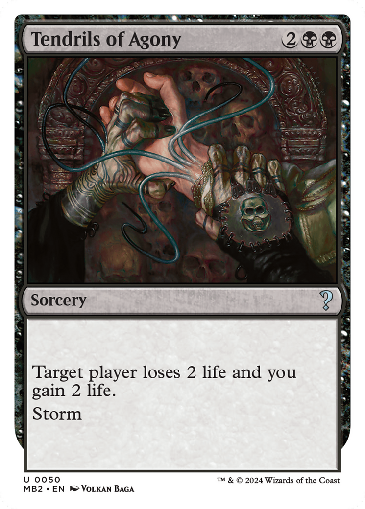 Tendrils of Agony (White Border) (MB2-050) [Mystery Booster] Mystery Booster 2 MTG Single Wizards of the Coast