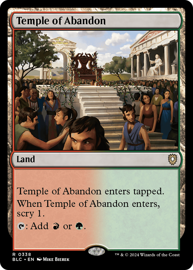 Temple of Abandon (BLC-338) [Bloomburrow Commander] MTG Single Wizards of the Coast