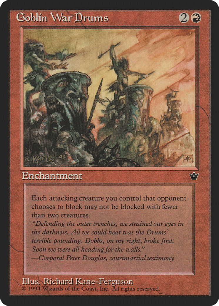 Goblin War Drums (FEM-58B) [Fallen Empires] MTG Single Wizards of the Coast