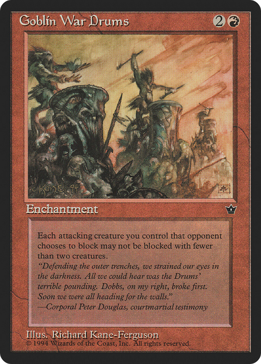 Goblin War Drums (FEM-58B) [Fallen Empires] MTG Single Wizards of the Coast