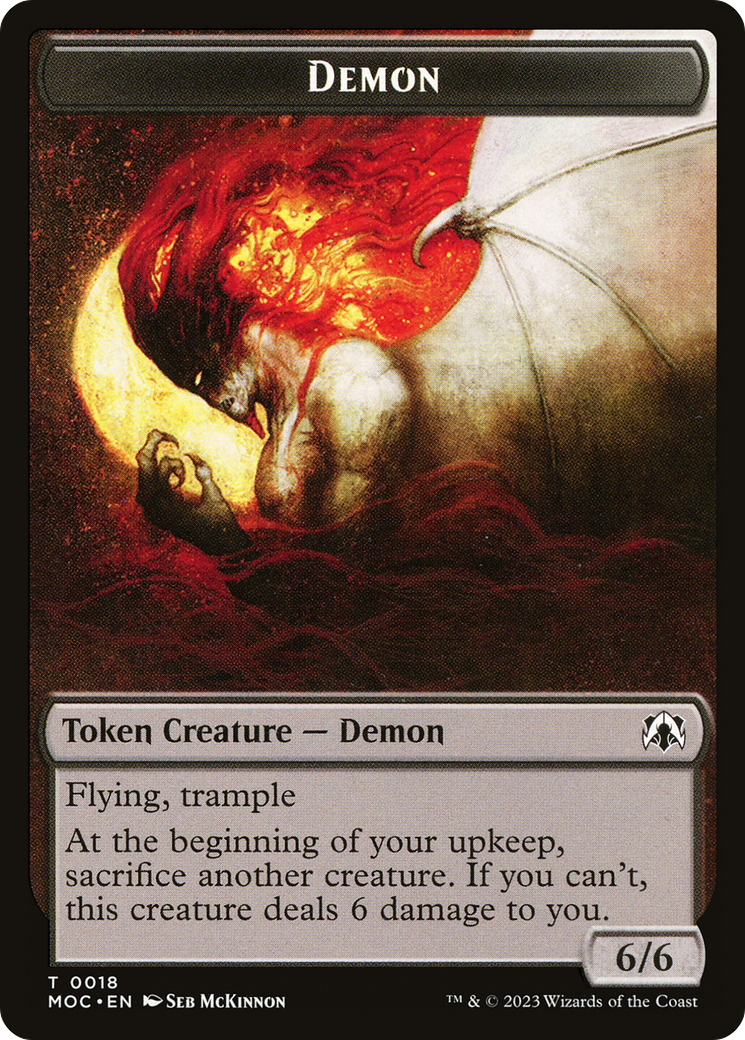Demon (TMOC-018) [Tokens] March of the Machine Commander Tokens MTG Single Wizards of the Coast