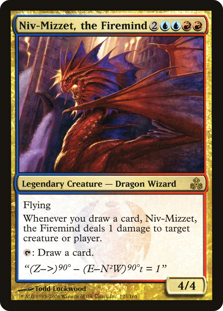 Niv-Mizzet, the Firemind (GPT-123) [Guildpact] Foil MTG Single Wizards of the Coast