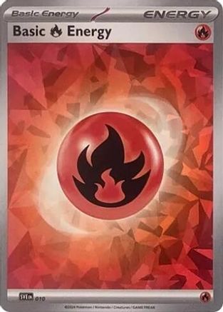 Basic Fire Energy (Cracked Ice Holo) (10) Holofoil [SVE Scarlet & Violet Energies] Pokemon Single Pokémon