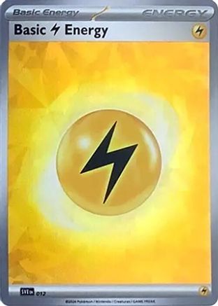 Basic Lightning Energy (Cracked Ice Holo) (12) Holofoil [SVE Scarlet & Violet Energies] Pokemon Single Pokémon