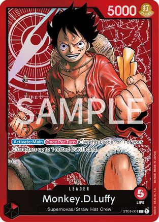 Monkey.D.Luffy (ST01-001) [Revision Pack Cards] Foil One Piece Single Bandai