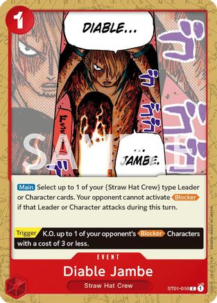 Diable Jambe (ST01-016) [Revision Pack Cards] One Piece Single Bandai