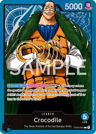 Crocodile (001) (ST03-001) [Revision Pack Cards] Foil One Piece Single Bandai