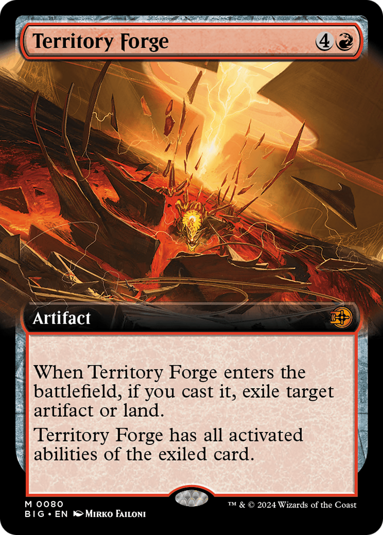 Territory Forge (BIG-080) [The Big Score] (Extended Art) Foil MTG Single Wizards of the Coast