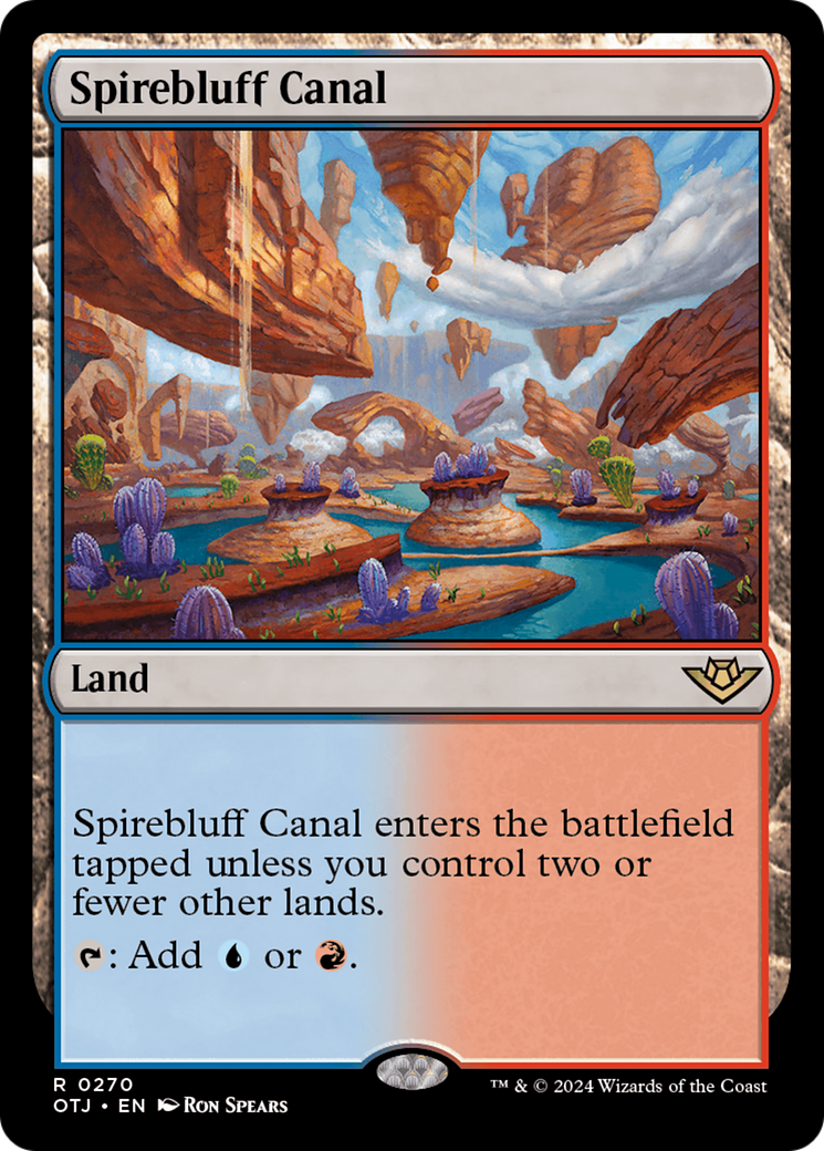 Spirebluff Canal (OTJ-270) [Outlaws of Thunder Junction] MTG Single Wizards of the Coast