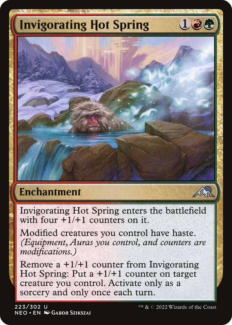 Invigorating Hot Spring (NEO-223) [Kamigawa: Neon Dynasty] MTG Single Wizards of the Coast