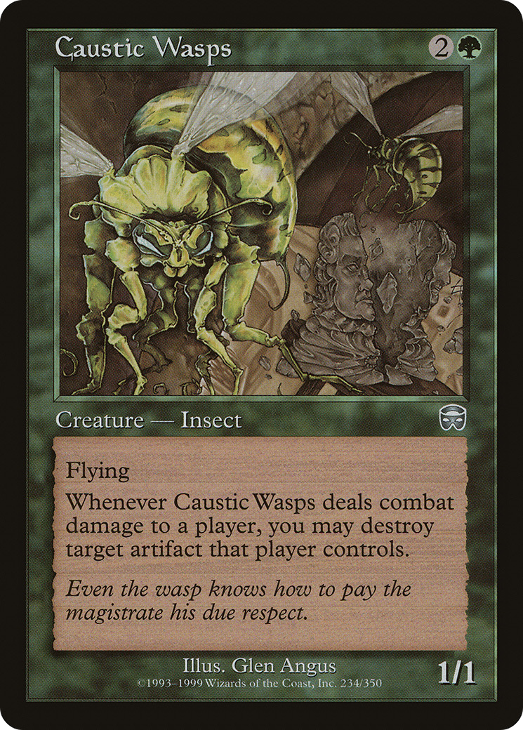 Caustic Wasps (MMQ-234) [Mercadian Masques] Foil MTG Single Wizards of the Coast