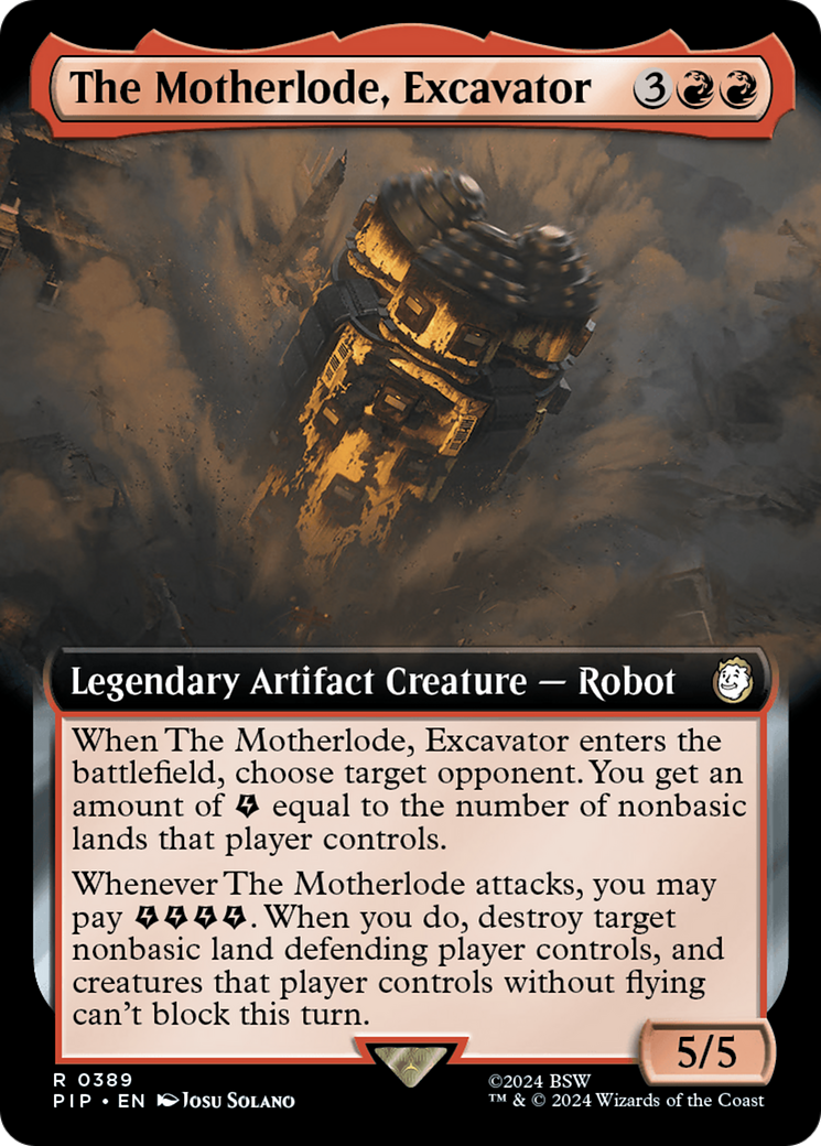 The Motherlode, Excavator (PIP-389) [Fallout] (Extended Art) Foil MTG Single Wizards of the Coast