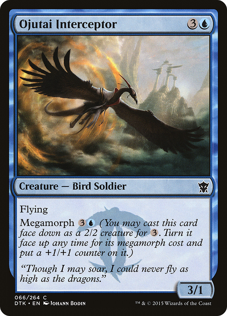 Ojutai Interceptor (DTK-066) [Dragons of Tarkir] Foil MTG Single Wizards of the Coast