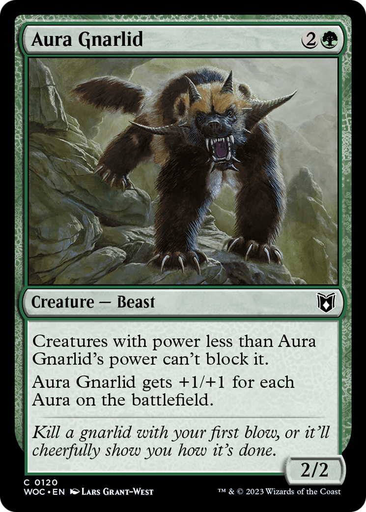 Aura Gnarlid (WOC-120) [Wilds of Eldraine Commander] MTG Single Wizards of the Coast