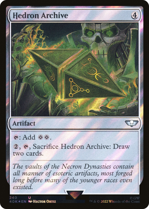 Hedron Archive (40K-240★) [Warhammer 40,000 Commander] Foil MTG Single Wizards of the Coast